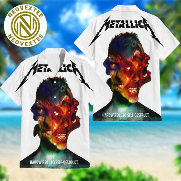 Metallica Hardwired… To Self-Destruct Best Album White Background 2025 Summer Hawaiian Shirt