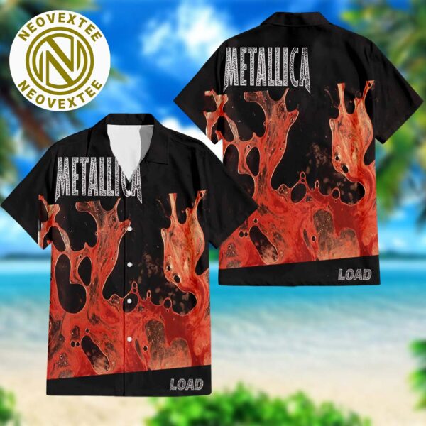 Metallica Load Album Black Background Hawaiian Shirt Gift For Family Summer