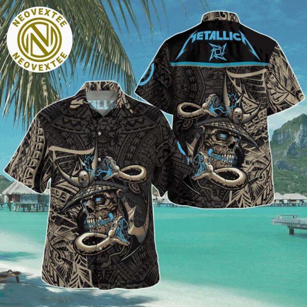 Metallica Skull Pattern 2025 For Family Summer Hawaii Shirt