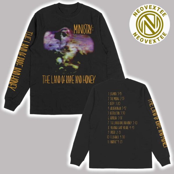 Ministry Merch Tee The Land Of Rape And Honey Album Long Sleeve Hoodie T-Shirt