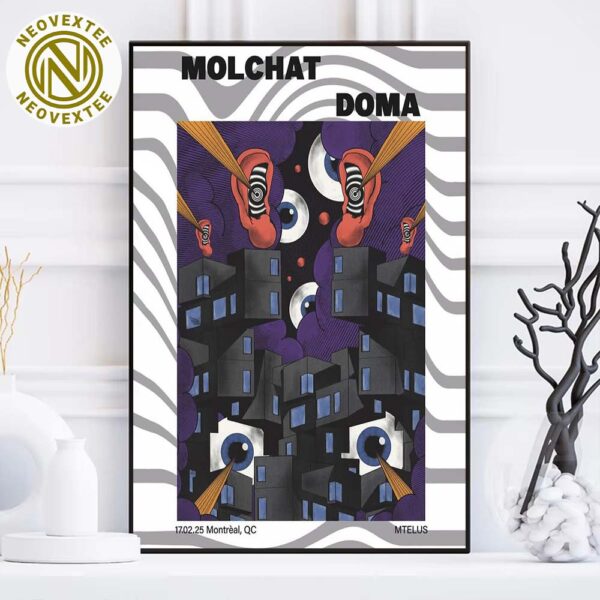 Molchat Doma Band Poster In Montreal QC At MTELUS February 17 2025 Home Decor Poster Canvas