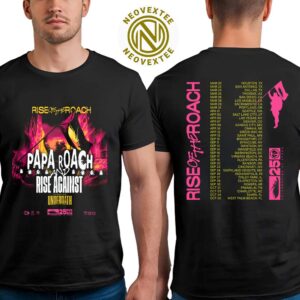 Papa Roach And Rise Against Rise Of The Roach Tour 2025 With Special Underoath Dates List Two Sides Print Classic T-Shirt