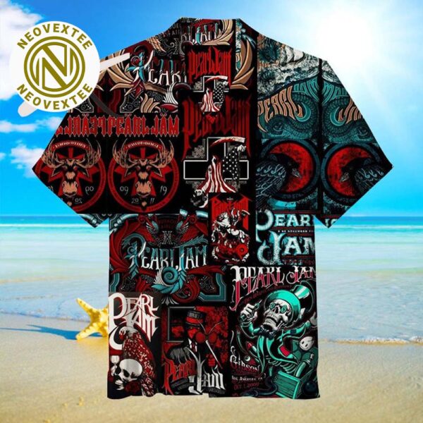 Pearl Jam Rock Band Patterns Collections Aloha 2025 Hawaiian Shirt For Family