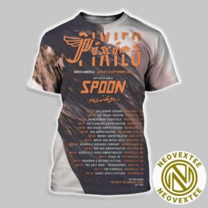 Pixies North American Tour 2025 For August And September Dates List All Over Print Shirt