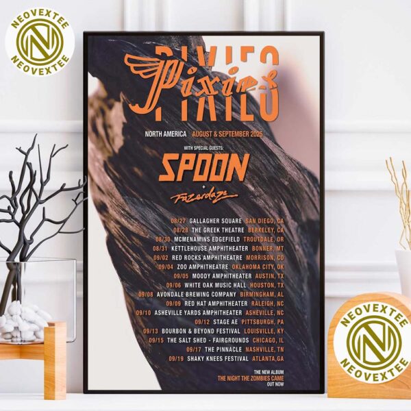 Pixies North American Tour 2025 For August And September Dates List Home Decor Poster Canvas