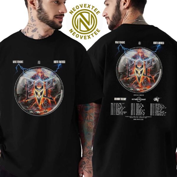 Pop Evil What Remains North America Tour 2025 Schedule List Dates Two Sides Print Unisex T-Shirt