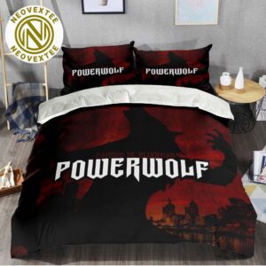 Powerwolf Album Return In Bloodred Cover For Fan Music Bedding Set