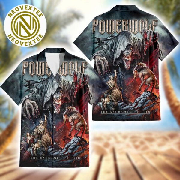 Powerwolf Aloha The Sacrament of Sin Album Cover Aloha Music Summer 2025 Hawaiian Shirt