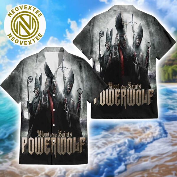 Powerwolf Blood of the Saints Album Cover Music Aloha Summer Hawaiian Shirt