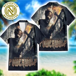 Powerwolf Preachers of the Night Album Cover Aloha Hawaiian Shirt Music For Boy And Girl