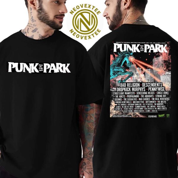 Punk In The Park Poster For Denver Colorado At National Western Stockyards On July 18th 19th And 20th Two Sides Print T-Shirt