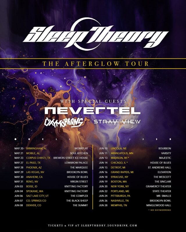 Sleep Theory Announces The Afterglow Tour 2025 with Nevertel, Oxymorons, and Stray View Alongside Debut Album Afterglow (Coming May 16!)