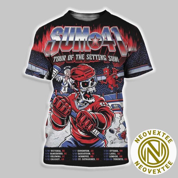 Sum 41 Poster For The Final Leg Of The Tour Of The Setting Sum 2025 Canada All Over Print Shirt