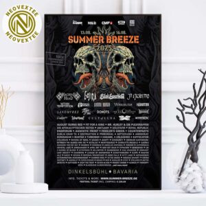 Summer Breeze Open Air 2025 Poster Full Line-Up In Dinkelsbuhl Germany On August 13-16 2025 Home Decor Poster Canvas