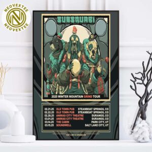 Sunsquabi 2025 Winnter Mountain Grind Tour Dates List Home Decor Poster Canvas