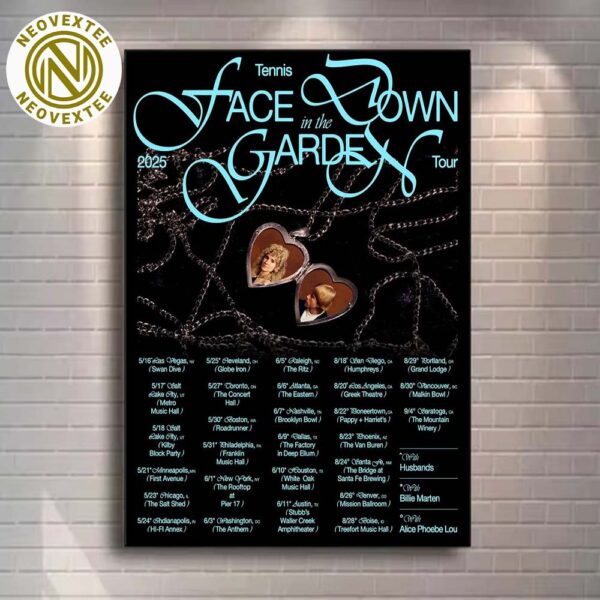 Tennis Band Face Down In The Garden Tour 2025 Dates List Home Decor Poster Canvas