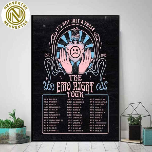 The Emo Night Tour 2025 It’s Just A Phase Dates List Home Decor Poster Canvas