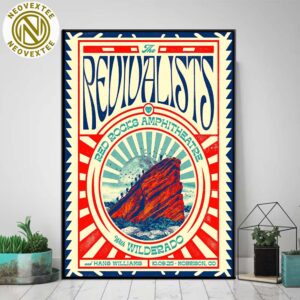 The Revivalists Concert Poster In Morrison CO At Red Rocks Amphitheatre On October 9th 2025 Home Decor Poster Canvas