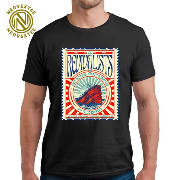 The Revivalists Concert Poster In Morrison CO At Red Rocks Amphitheatre On October 9th 2025 Vintage T-Shirt