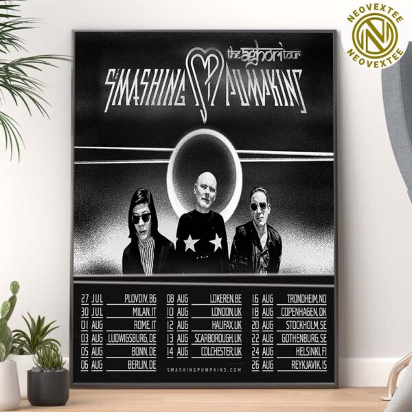 The Smashing Pumpkins The Aghori Tour 2025 Dates List Home Decor Poster Canvas