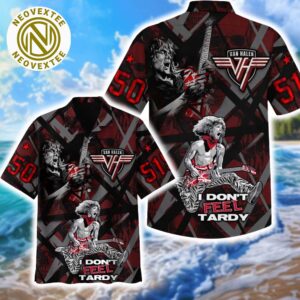 Van Halen I Don’t Feel Tardy 2025 Summer Gift For Family Hawaiian Shirt