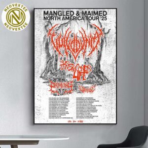 Vulvodynia Band Mangled And Maimed North American Tour 2025 Dates List Home Decor Poster Canvas