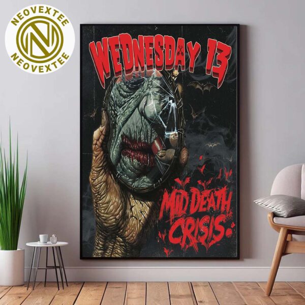 Wednesday 13 Band Poster For New Album Mid Death Crisis Home Decor Poster Canvas