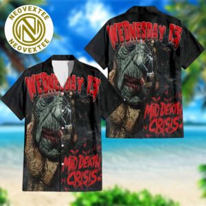 Wednesday 13 Band Poster For New Album Mid Death Crisis Summer Hawaiian Shirt