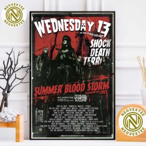 Wednesday 13 Summer Blood Storm UK And European Tour 2025 Dates List Home Decor Poster Canvas