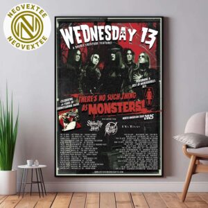 Wednesday 13 There’s No Such Things As Monsters North American Tour 2025 Dates List Home Decor Poster Canvas