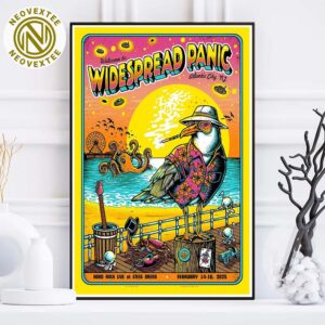 Widespread Panic Poster Atlantic City NJ Live In Hard Rock Live at Etess Arena On February 14-16 2025 Poster Canvas