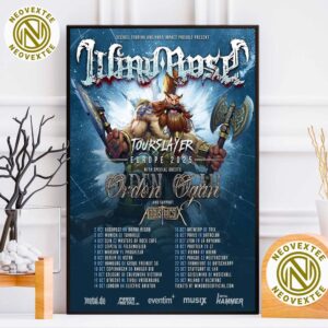 Wind Rose Band Tourslayer Europe 2025 Dates List Home Decor Poster Canvas