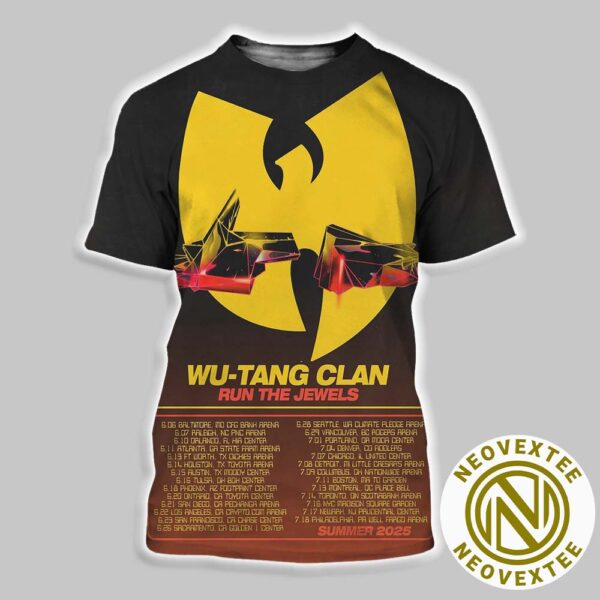 Wu Tang Clan Summer Tour 2025 With Run The Jewels Schedule Dates List All Over Print Shirt