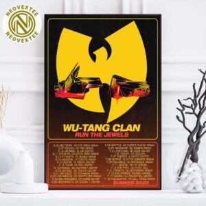 Wu Tang Clan Summer Tour 2025 With Run The Jewels Schedule Dates List Home Decor Poster Canvas