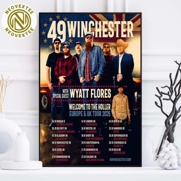 49 Winchester Band Welcome To The Holler Europe And UK Tour 2025 Dates List Home Decor Poster Canvas