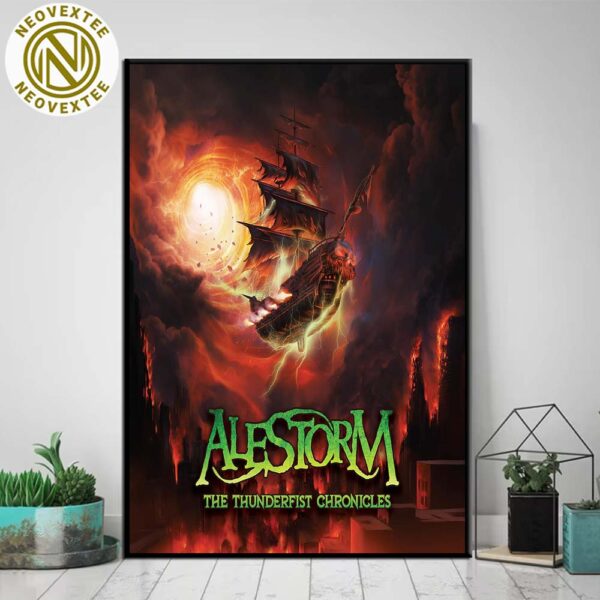 Alestorm Band The Thunderfist Chronicles New Album Out On June 20th 2025 Home Decor Poster Canvas