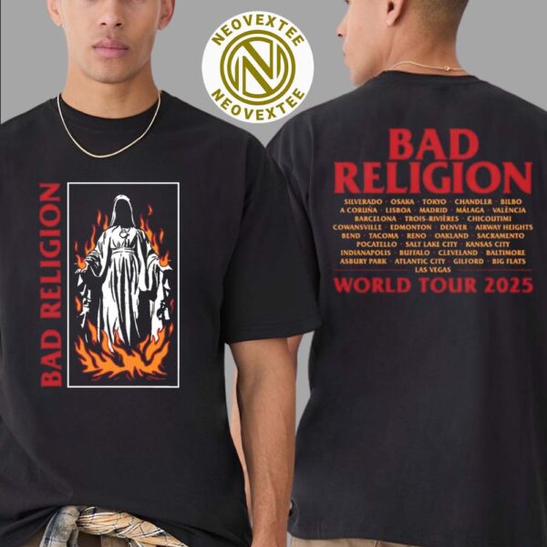 Bad Religion Burn Merch Tee World Tour 2025 Two Sides Print Classic T-Shirt