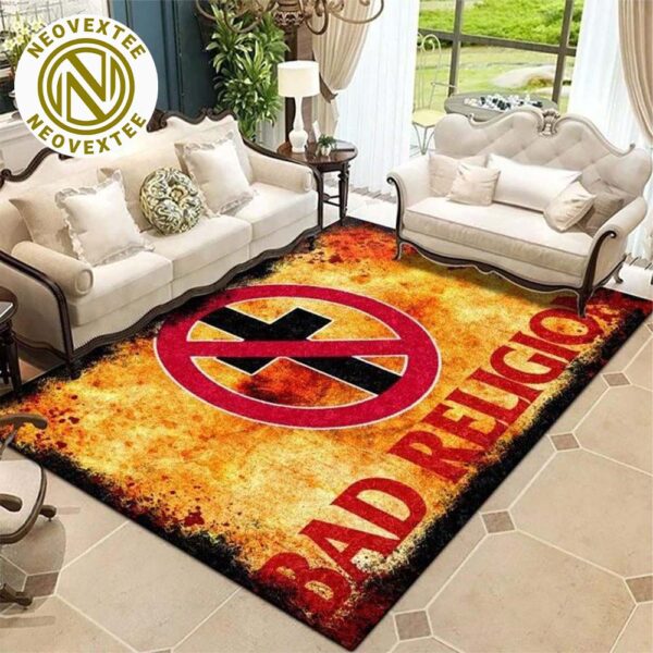 Bad Religion Fire Background With Logo Home Decor Rug Carpet