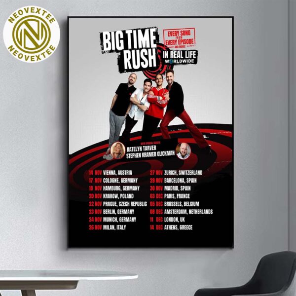 Big Time Rush Tour 2025 For UK US And Europe Dates List On November And December Home Decor Poster Canvas