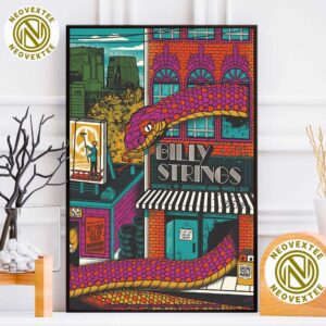 Billy Strings Nashville TN Night 2 Poster Music At Bridgestone Arena On March 1 2025 Home Decor Poster Canvas