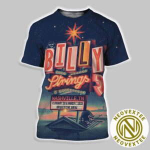 Billy Strings Show Music Poster For Nashville TN At Bridgestone Arena On February 28 And March 1 2025 All Over Print Shirt