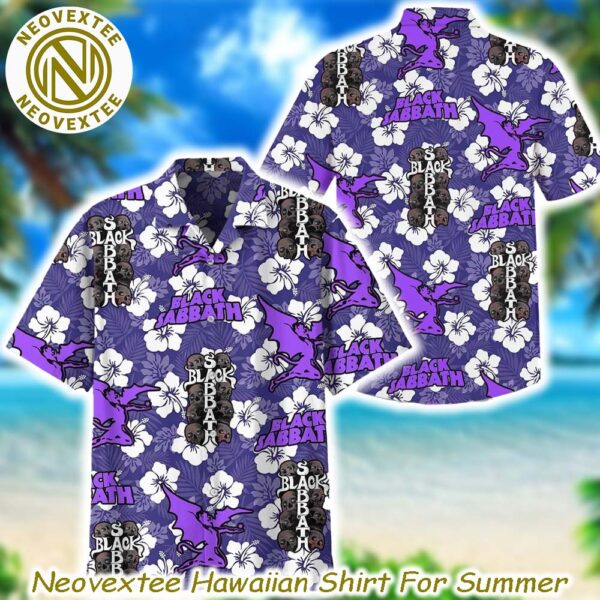 Black Sabbath Vibes Flower And Pattern Summer Aloha 2025 Music Hawaiian Shirt