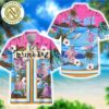 Blink 182 Skull Surfing Pink Background Summer Aloha Music Rock Band Hawaiian Shirt