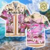 Blink-182 Rock Band Skull Surfing Tropical Summer For Boy And Girl Hawaiian Shirt