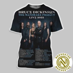 Bruce Dickinson The Mandrake Project Live North American Tour 2025 Dates List All Over Print Shirt