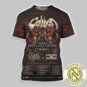 Caliban Back From Hell Tour 2025 With Special Guests In Hearts Wake Cabal And Assemble The Chariots Dates List All Over Print Shirt