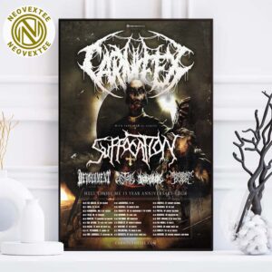 Carnifex Hell Chose Me 15 Year Anniversary Tour 2025 Dates List Home Decor Poster Canvas