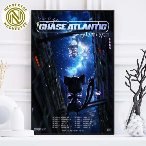 Chase Atlantic Lost In Europe And UK Tour 2025 Dates List Home Decor Poster Canvas