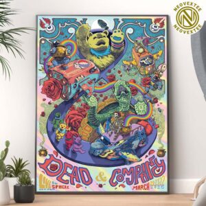 Dead And Company Dead Forever On March 20th 21st And 22nd 2025 In Las Vegas At Sphere Home Decor Poster Canvas