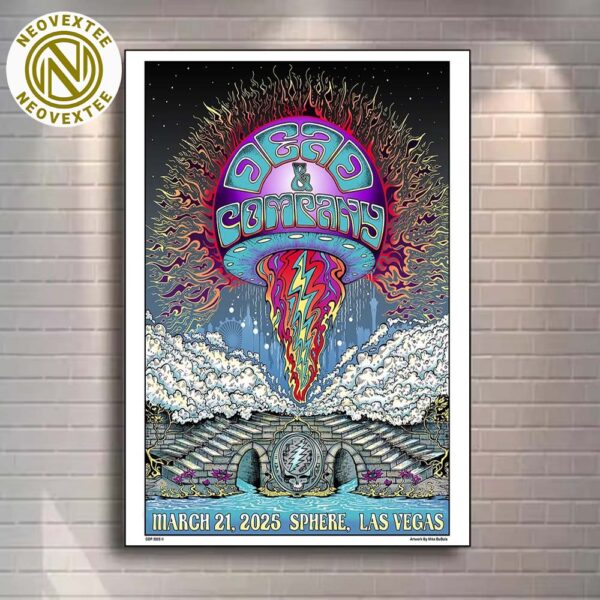 Dead And Company Poster For Night 2 At Sphere In Las Vegas On March 21 Dead Forever 2025 Home Decor Poster Canvas